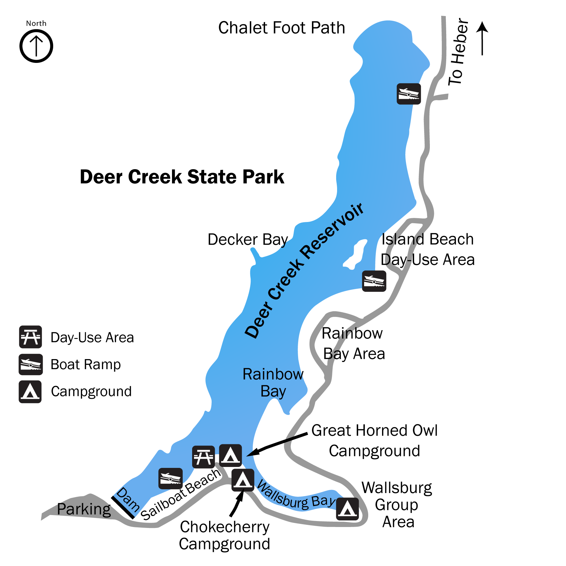 Deer Creek Lake Map Publications | Utah State Parks