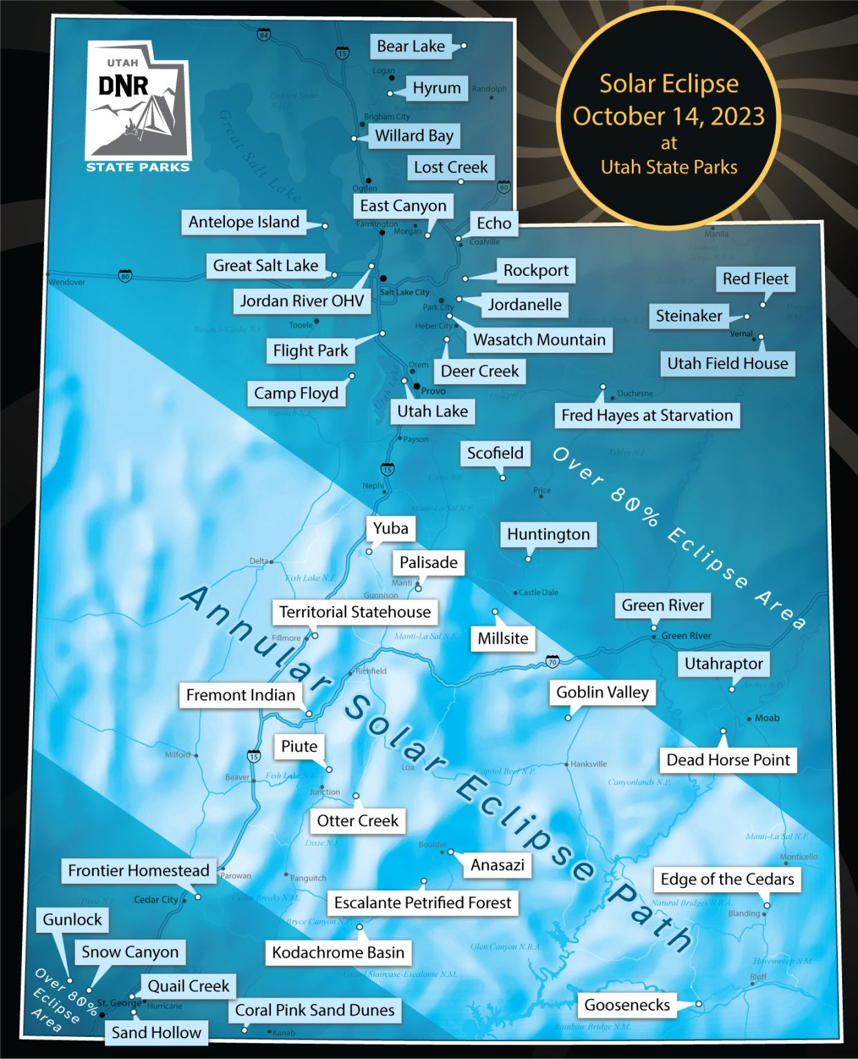 Annular Solar Eclipse October 14, 2023 Utah State Parks