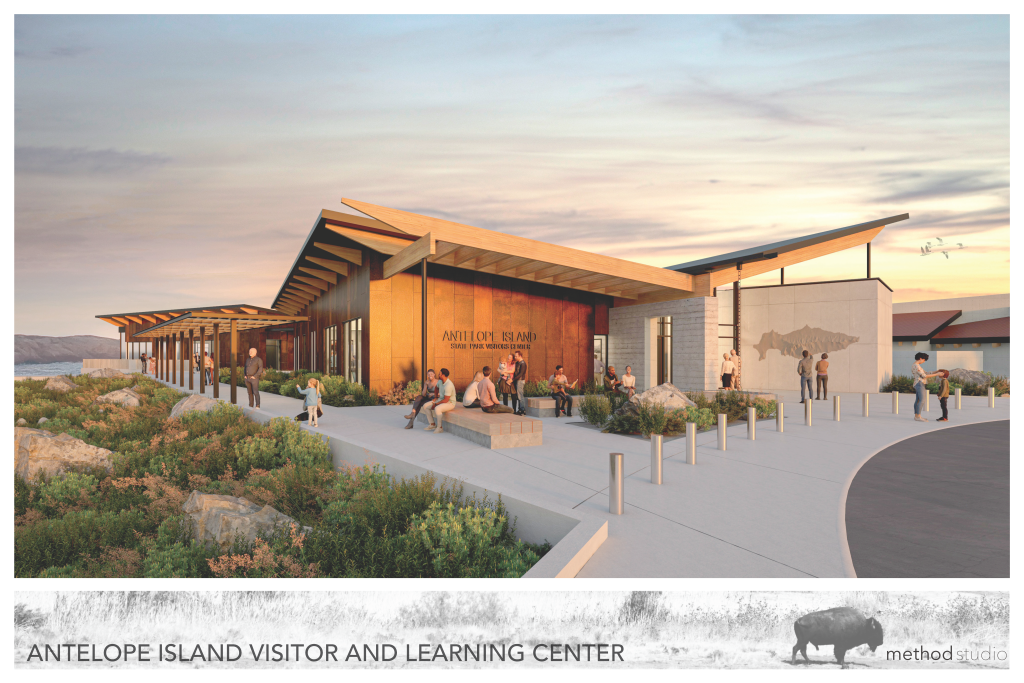 Rendering of the New Antelope Island Visitor and Learning Center