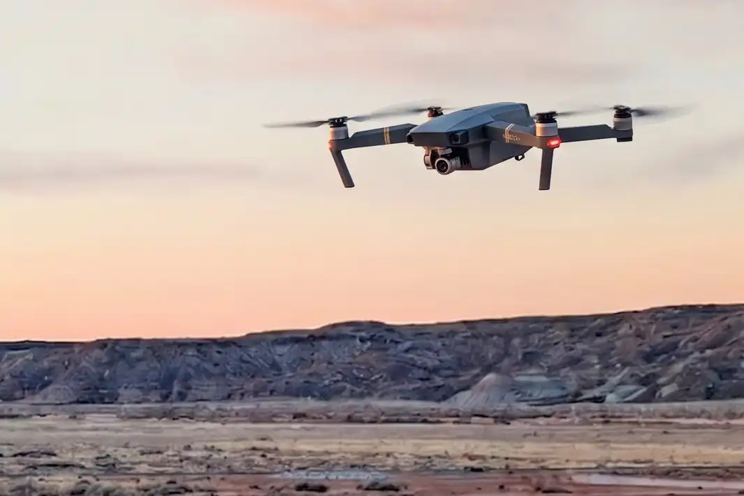 Drone over a utahraptor state park
