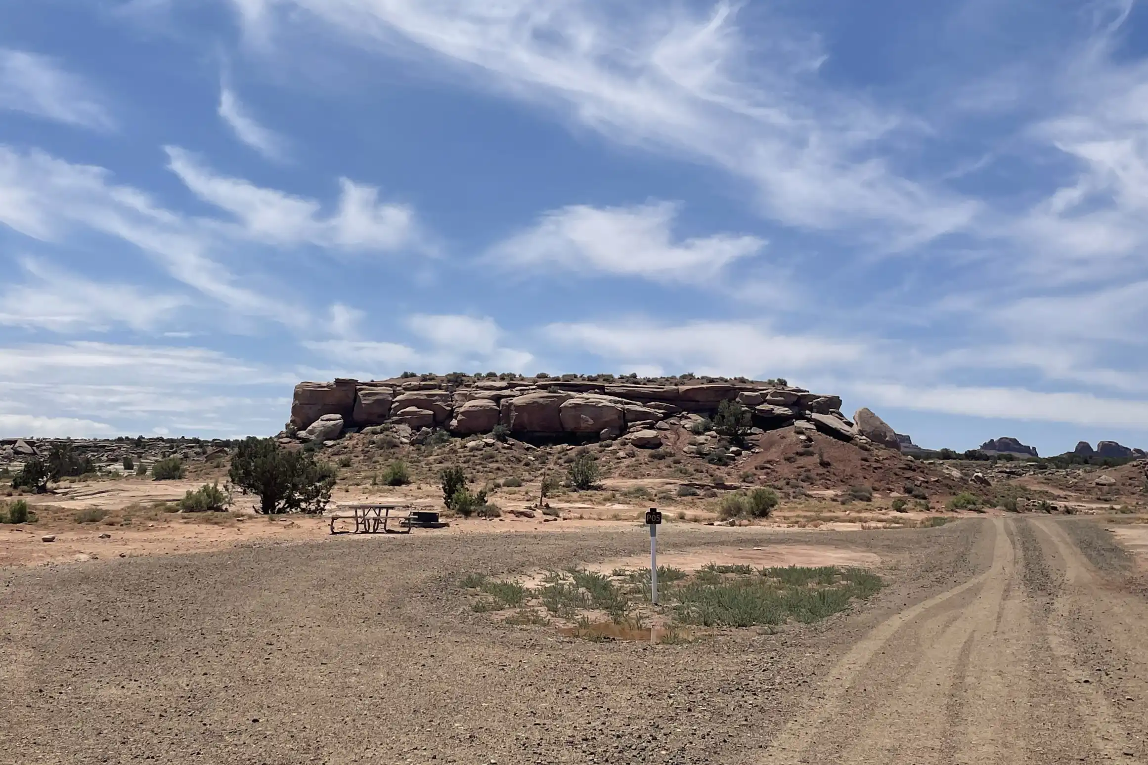 The layout of Fossil Flats Improved Primitive Campground